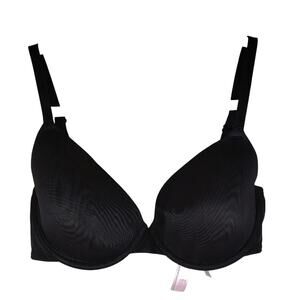 PINK Victoria's Secret Black Wear Everywhere T-Shirt  Lightly Lined Push Up Bra